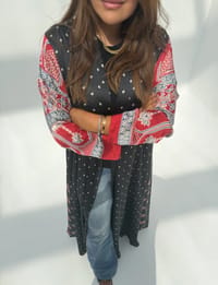 Silk Digital Print Cloche Abaya A5 thumb 6