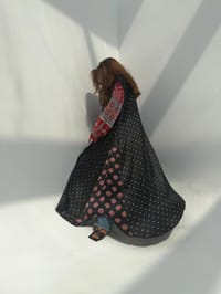 Silk Digital Print Cloche Abaya A5 thumb 11
