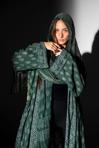 Abaya w Chiffon Tarha B3 thumb 3