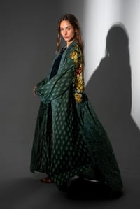 Abaya w Chiffon Tarha B3 thumb 2