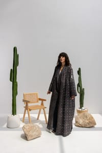 Abaya w Chiffon Tarha B1 thumb 4