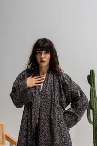 Abaya w Chiffon Tarha B1 thumb 5