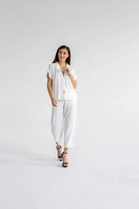 Women’s Linen Two-Piece Set – Button Front Shirt & Pants | ML302 thumb 1