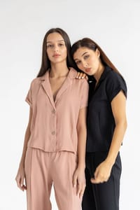 Women’s Linen Two-Piece Set – Button Front Shirt & Pants | ML302 thumb 4