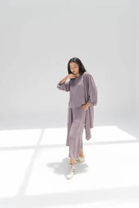 Women’s Crepe Travel Three-Piece Set – Cardigan, Shirt & Pants | TR405 thumb 16