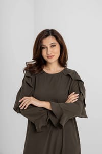 Women’s Crepe Dress – Modest Everyday Wear | TK32 thumb 6