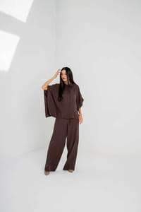 Women’s Lightweight Crepe Two-Piece Set – Top & Pants | K686 thumb 1