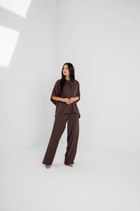Women’s Lightweight Crepe Two-Piece Set – Top & Pants | K686 thumb 2