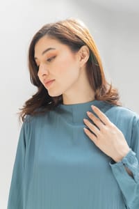 Women’s Silk Crepe Two-Piece Set – Top & Pants | K103 thumb 1