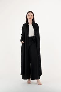 Women’s Linen Travel Set – Cardigan & Pants | TR65 thumb 1