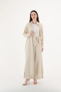 Women’s Linen Travel Set – Cardigan & Pants | TR65 thumb 3
