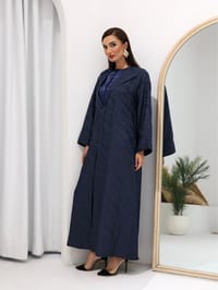 عباية كريب نسائية أنيقة – إطلالة يومية محتشمة | wb6 thumb 1