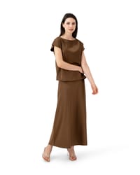 Satin Crepe Skirt Set - T118 thumb 5