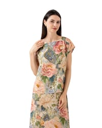 Floral Crepe Skirt Set - T119F thumb 2