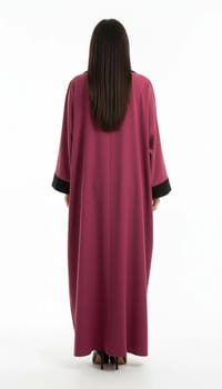 Fuchsia/Black Abaya thumb 5