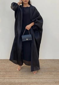 Japanese organza bisht abaya thumb 1