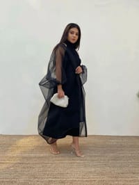 Wedding dress with abaya "black" thumb 2
