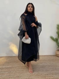 Wedding dress with abaya "black" thumb 4