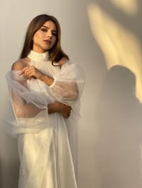 Wedding dress with abaya "off-white" thumb 1