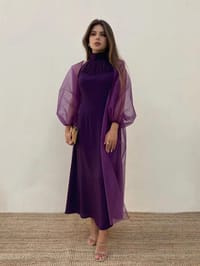 Wedding dress with abaya "purple" thumb 1
