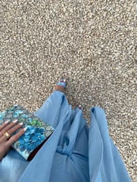 Linen abaya set "light blue" thumb 2