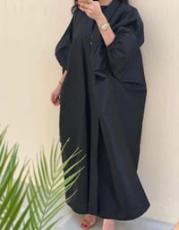 Puffy sleeves dress abaya "black" thumb 2