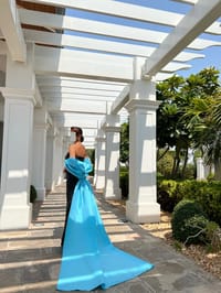 Black X blue wedding dress thumb 2