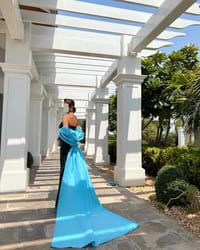 Black X blue wedding dress thumb 6