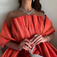Orange wedding dress thumb 3