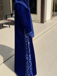 Lojain Velvet abaya - Royal blue thumb 3