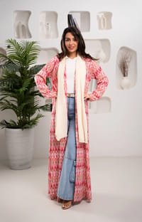 Sunset Chevron abaya - straight style thumb 1