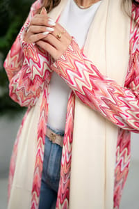 Sunset Chevron abaya - straight style thumb 4