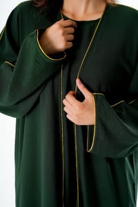 Saira Set green Abaya thumb 4