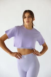 Crop T-shirt lavender thumb 2