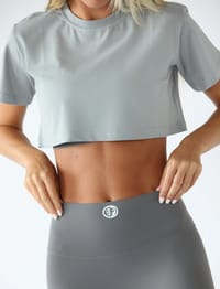 Crop T-shirt grey thumb 3