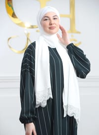 fursan striped white scarf  prayer clothes thumb 5