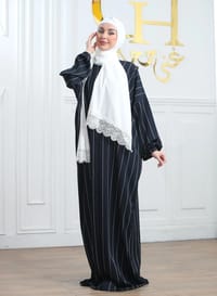 fursan striped white scarf  prayer clothes thumb 8