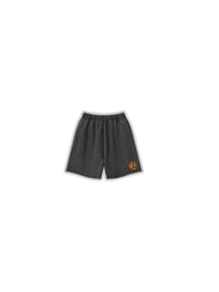 Flames Acid-Washed Pure Cotton Shorts thumb 1