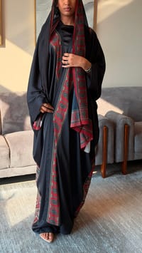Culture  Printed Abaya black thumb 5