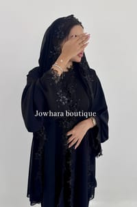 Merna abaya black thumb 1