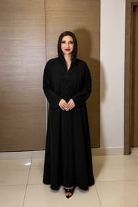 Amawaj abaya black thumb 4