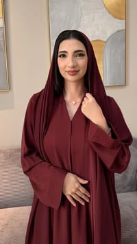 Aflah abaya maroon thumb 1