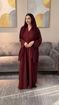 Aflah abaya maroon thumb 2