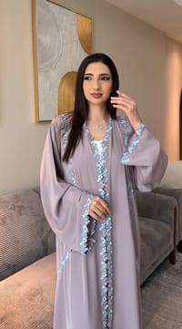 Hanadi lilac Abaya thumb 2