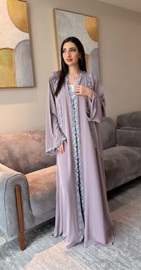Hanadi lilac Abaya thumb 3