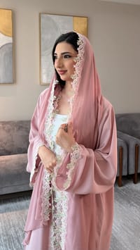 Hanadi Pink Abaya thumb 1
