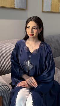 Alyazi Abaya Navy blue thumb 1