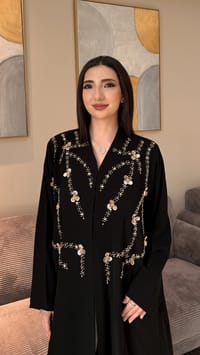 Ajmal Abaya gold thumb 1