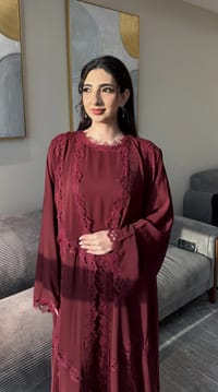 Dima Abaya Maroon thumb 1