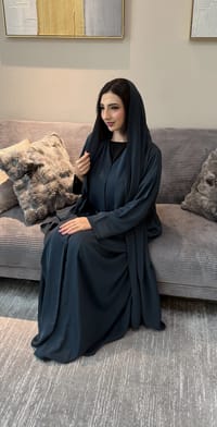 Aflah abaya Dark Green thumb 3
